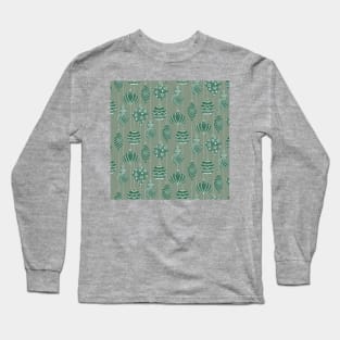 Sage Green Christmas Bubbles Long Sleeve T-Shirt